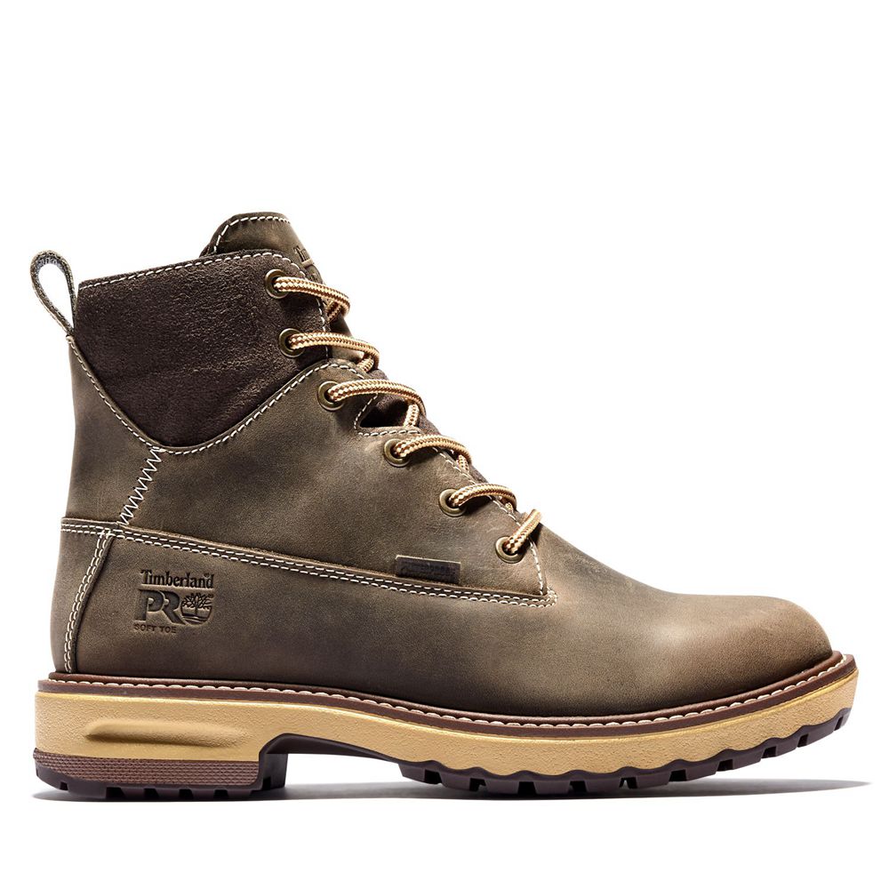 Botas de Trabajo Timberland Mujer Pro® Hightower 6” Soft Toe Marrones - Chile KGE-312409